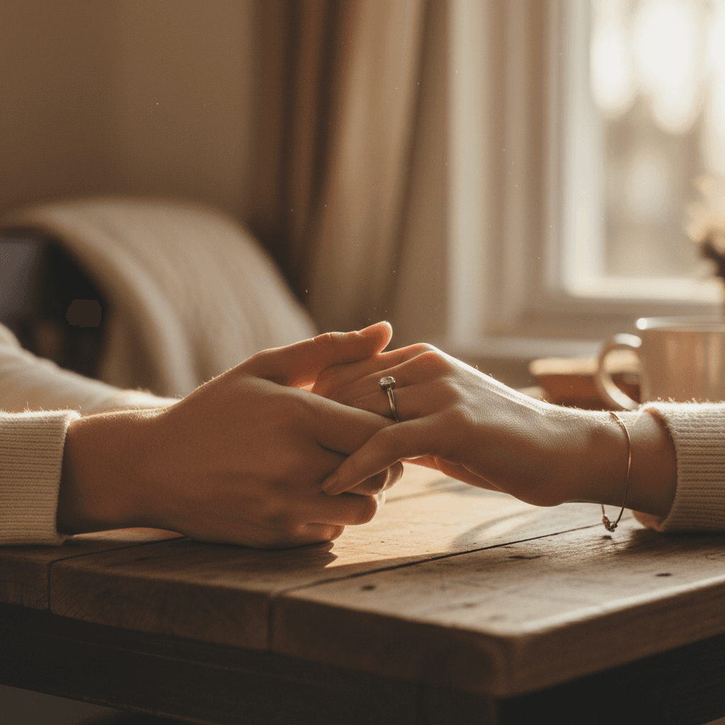 Two hands coming together in a gesture of trust and mentorship